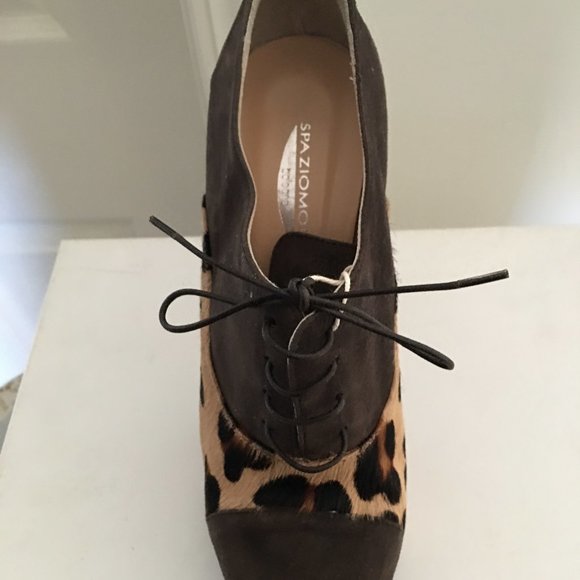 SPAZIO MODA Leopard Print Oxford Pump EU40/US8.5 or 8 - Picture 2 of 4